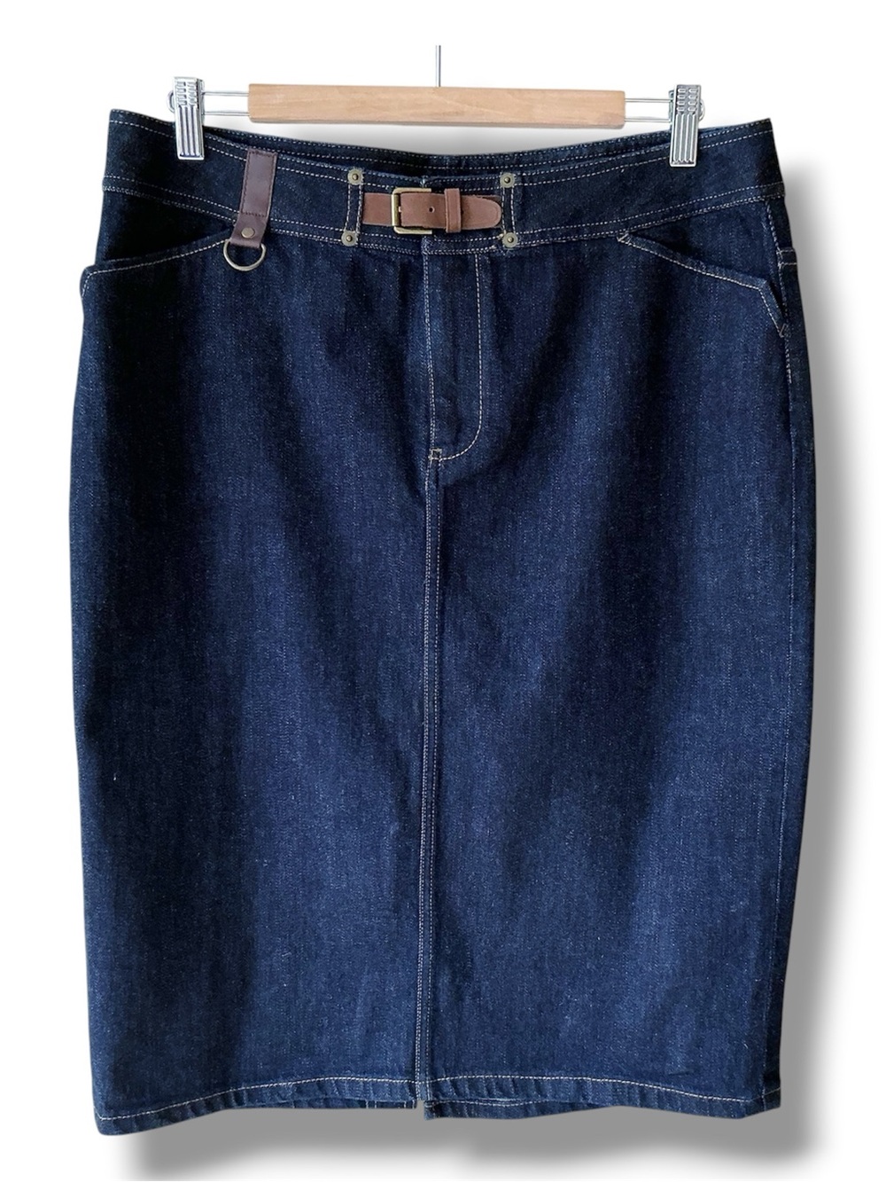 Lauren Jeans Co. Dark Blue Denim Pencil Skirt Size 12